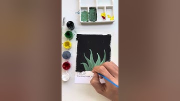 Cách vẽ hoa tulip đơn giản bằng màu gouache