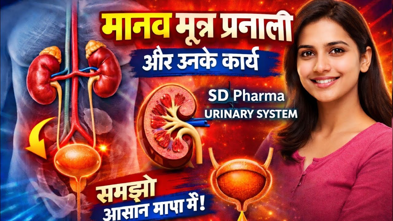 मानव मूत्र प्रणाली (Urinary System) | Kidney, Ureter, Bladder Functions || b Pharma || pharmacy 