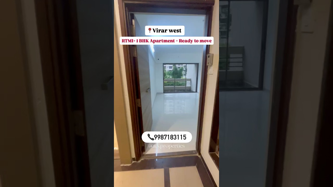 ⛳️Virar West| Ready To move | Bigger carpet size | Semi furnished | ₹42 lakh | 📞8452954178