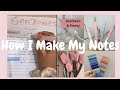 How I Take My Notes - Study Vlog (.••.) #aesthetic #study vlog #notes | Mood Journal |