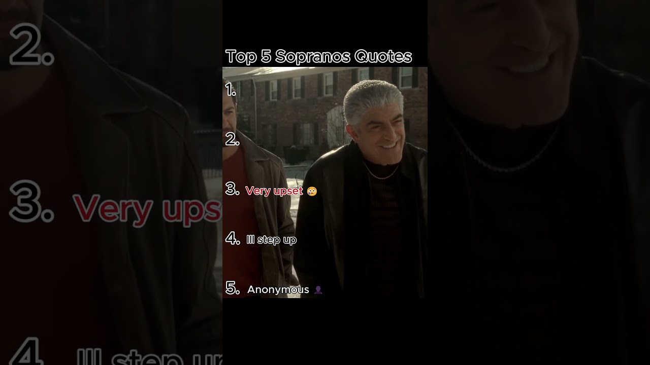 Top 5 Most Iconic Sopranos Quotes 🔥
