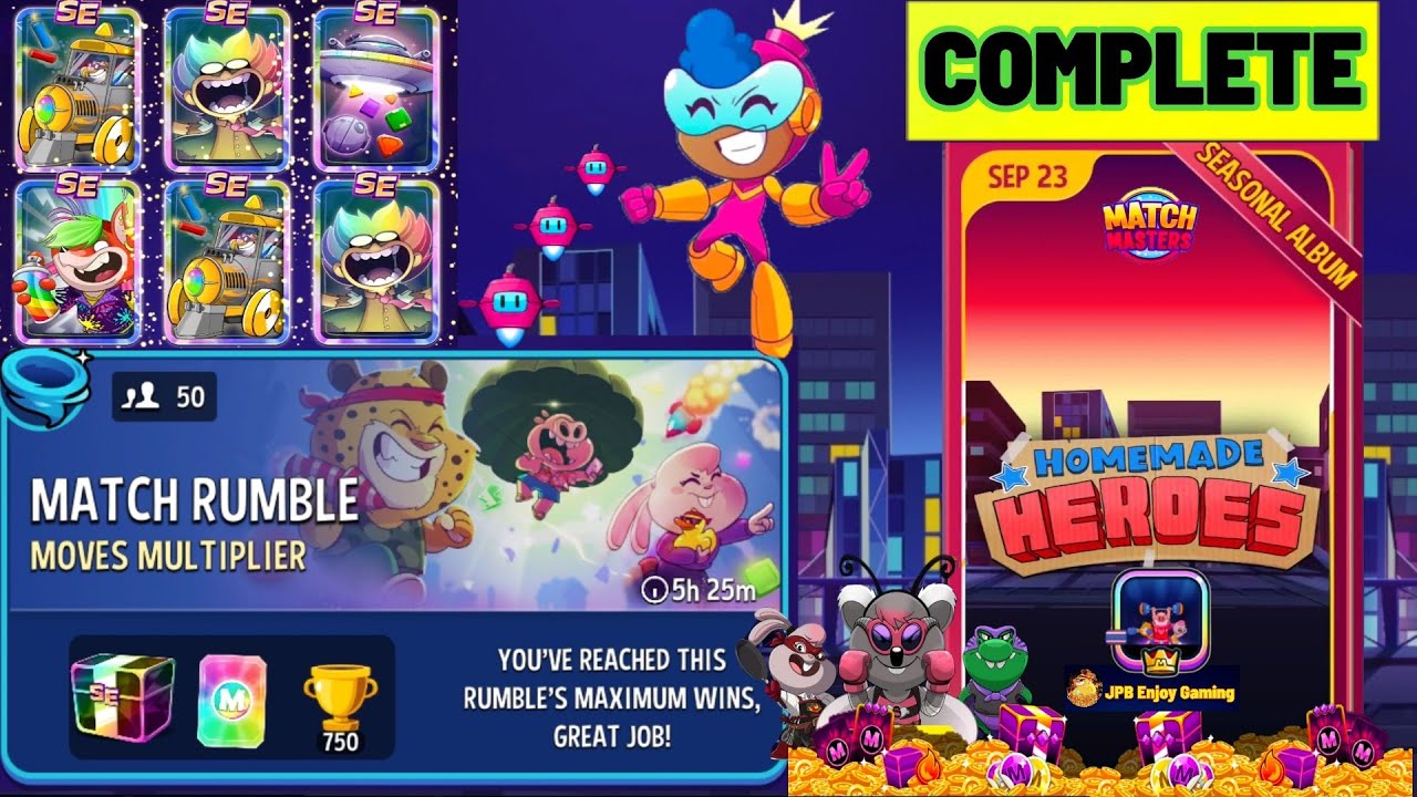 Album Season Complete/ Match Masters Moves Multiplier+5 Colors/ Match