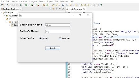 how to create login page in java using eclipse IDE