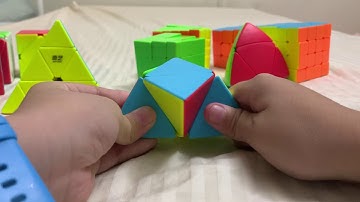 How to solve a 2x2 pyraminx cube - shortest way