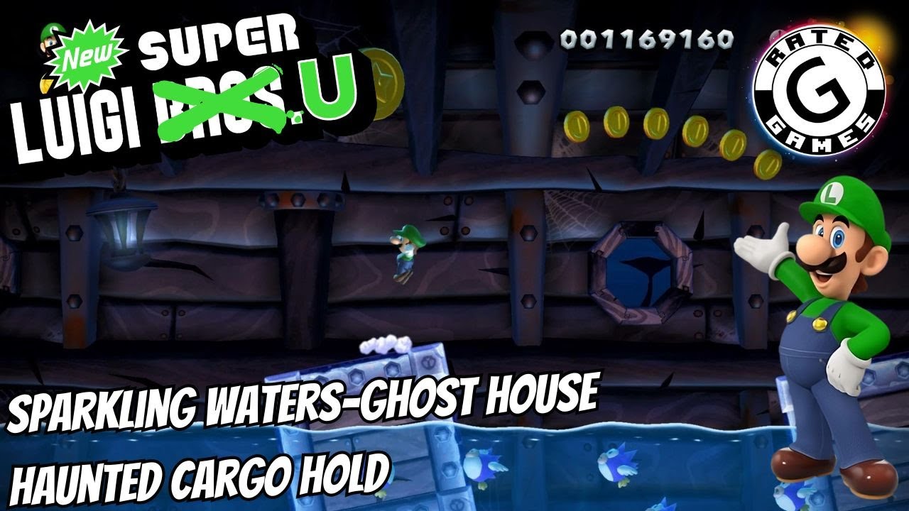 New Super Luigi U 🟩 Sparkling WatersGhost House Haunted Cargo Hold
