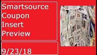 Smartsource Coupon Insert Preview (Plus A Few Deals!)- 9/23/18