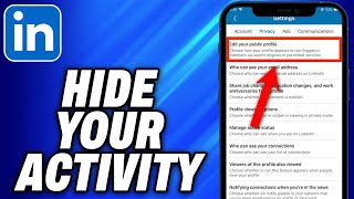 How To Hide Your Activity On Linkedin - Easy Fix