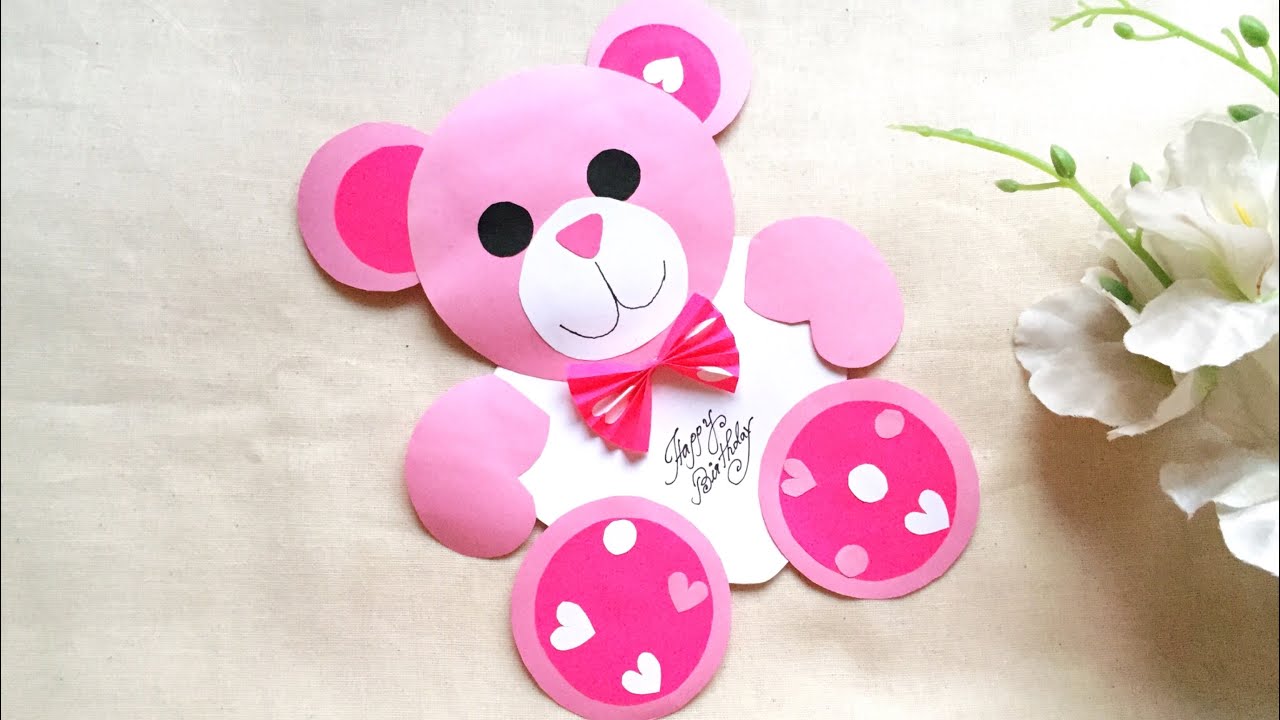 easy-teddy-bear-with-paper-craft-teddy-bear-birthday-card-tutorial