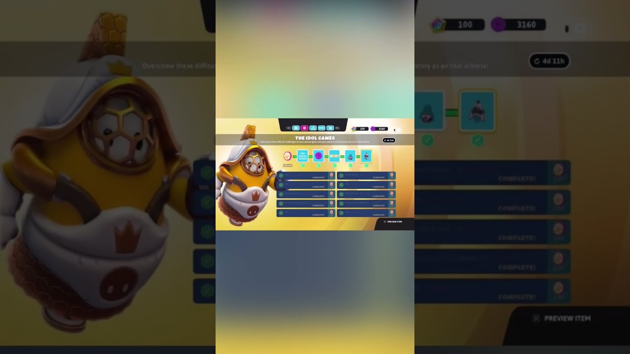 Unlocking Crown Idol in fall guys.