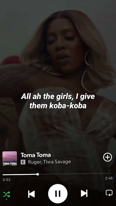 Ruger, Tiwa Savage - Toma Toma 🎶#lyrics #vibe #music #ruger #tiwasavage #tomachallenge #tomatoma