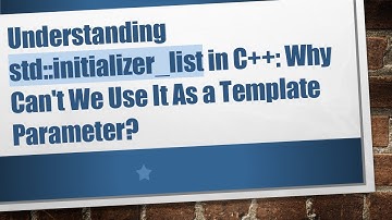 Understanding std::initializer_list in C+ + : Why Can