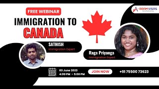 Canada Job Opportunities | Canada Pathway | Immigration | Aramvisas | Free Webinar | PR Visa |
