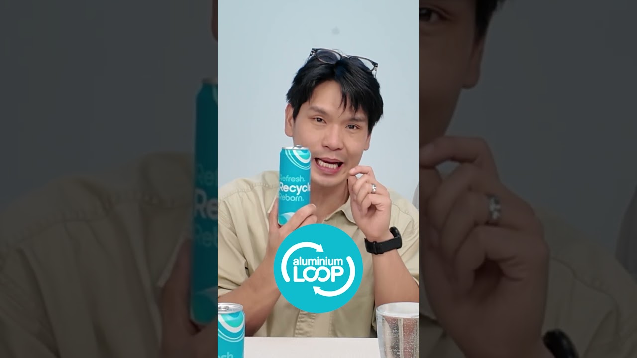 Challenge เทน้ำจากกระป๋อง Aluminium Loop ใครทำหกแพ้ ! #AluminiumLoop #ClosedLoop #Recycling