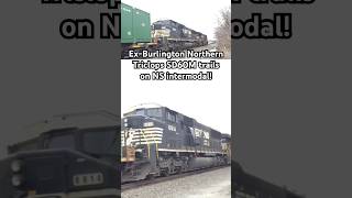 An NS oddity trails second on an intermodal! Check out this Ex-BN SD60M