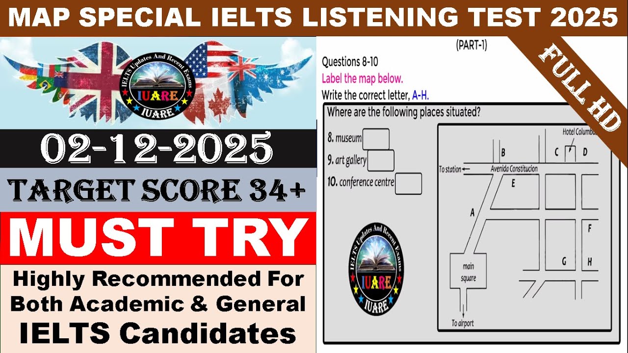 MAP Special IELTS Exam Listening Test With Answers 2025 | 02-12-2025 ...