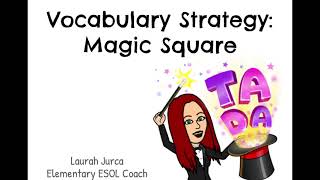Vocabulary Strategy: Magic Squares