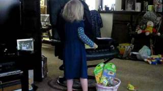 Claire Opening Her Easter Basket 2009