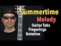 Summertime (Dm) -  Jazz Guitar Melody - Lesson by Achim Kohl (free tabs inside the video)