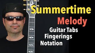 Summertime (Dm) -  Jazz Guitar Melody - Lesson by Achim Kohl (free tabs inside the video) chords