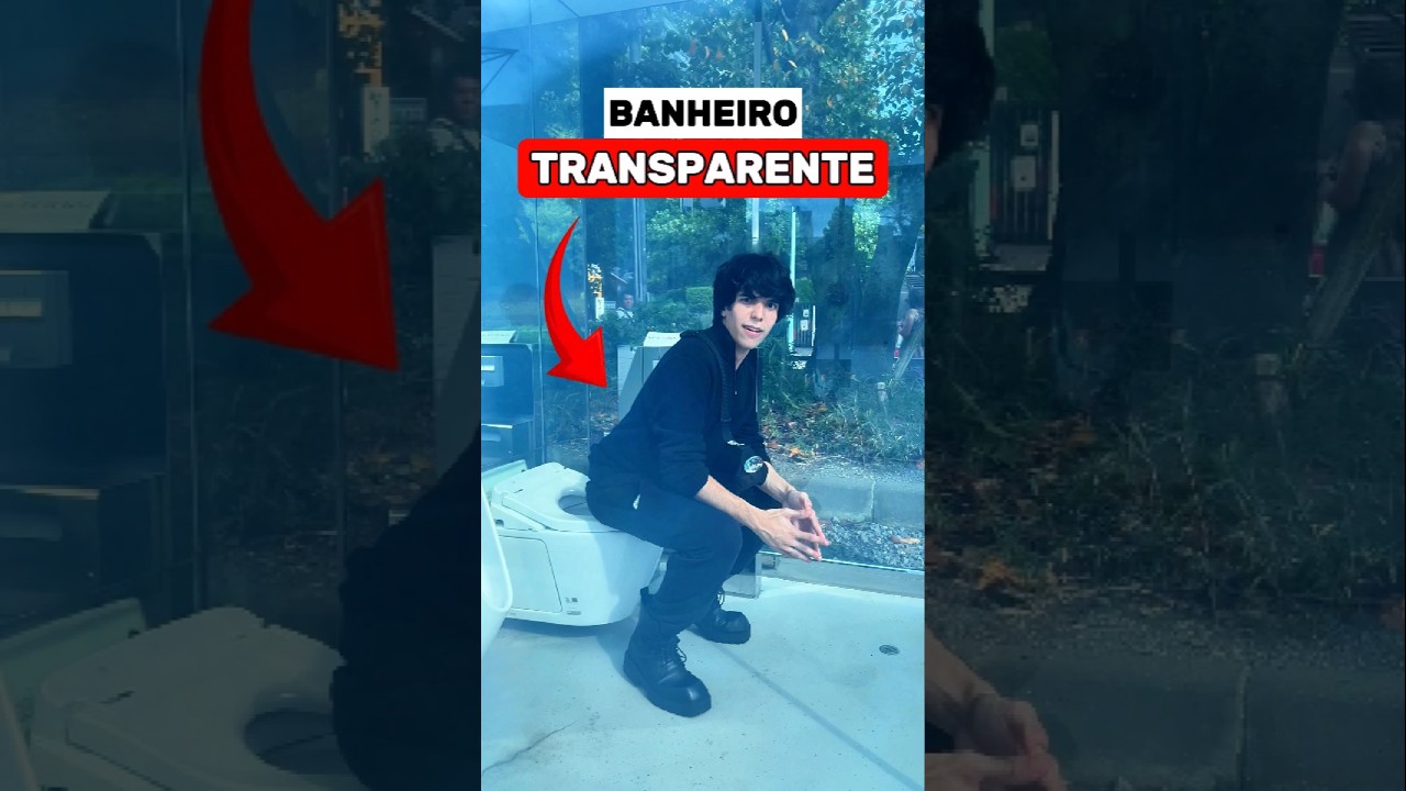 ACHEI um banheiro TRANSPARENTE no Japão 😱 