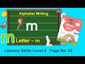 Writing small letter m  letter m  small alphabet m  learning booster  magpie books