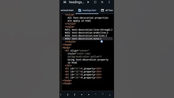 Text-decoration CSS property Use in html #cssproperties #text #htmlandcss #html