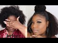 😍 Half Up Half Down Natural Hairstyle | Better Lengths Clip ins