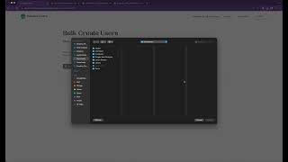 How to use the Bulk Create Users feature