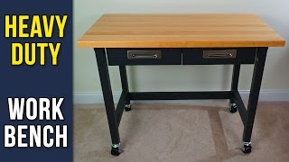 Seville Classics - UltraGraphite Wood Top Workbench on Wheels