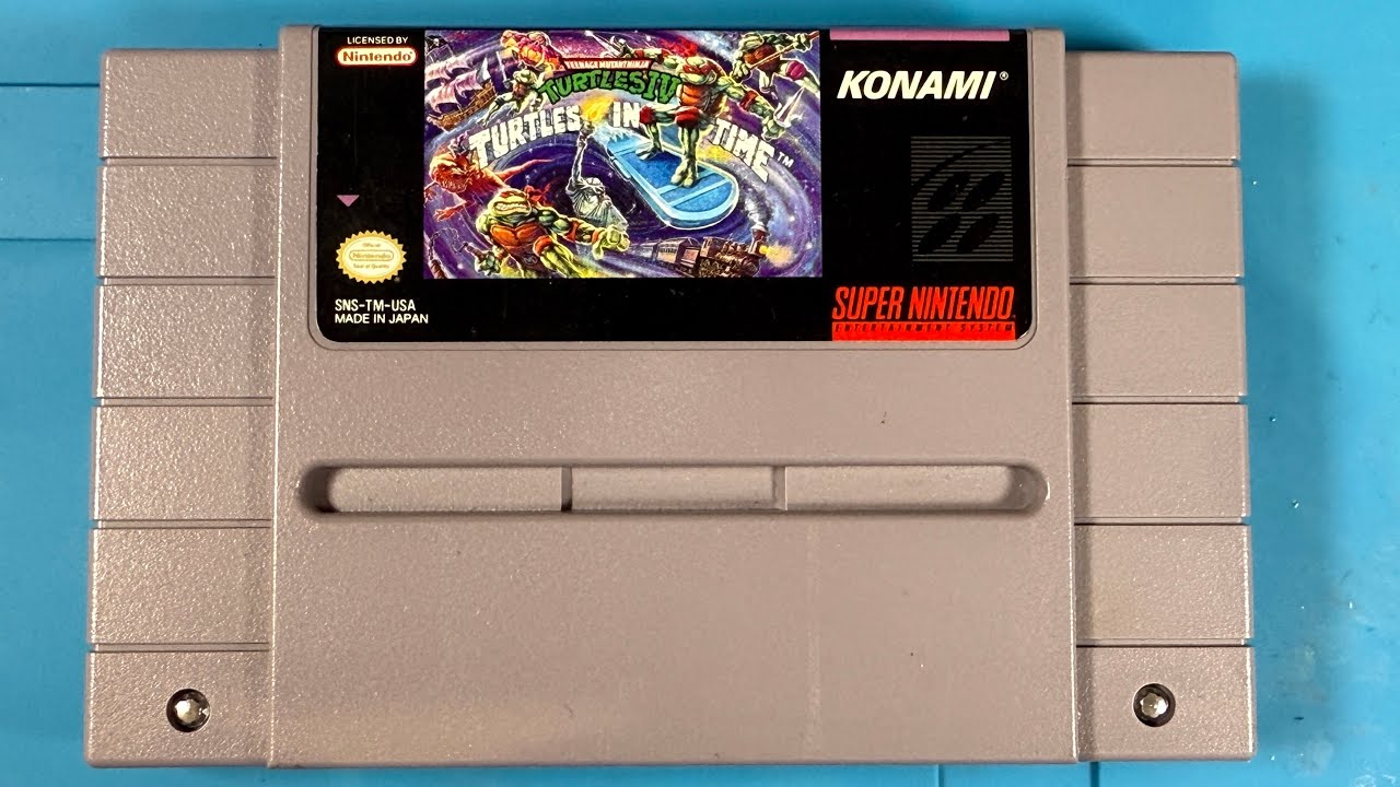 TMNT: Turtles in Time (SNES) ASMR Cartridge Deep Clean & Restore