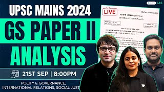 Upsc Gs Paper 2 Mains 2024 Analysis Upsc Mains 2024 Polity Governance ...