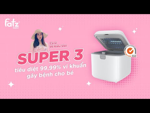 Ca sĩ Võ Kiều Vân sử dụng máy tiệt trùng sấy khô UV Super 3 Fatzbaby để bảo vệ sức khỏe con nhỏ