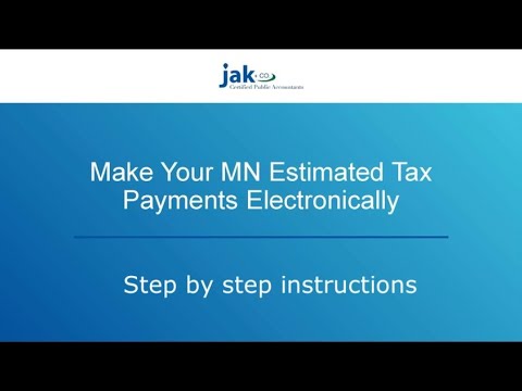 Electronic Estimated Tax Payments   MNDOR