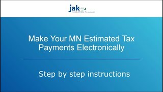 Electronic Estimated Tax Payments   MNDOR