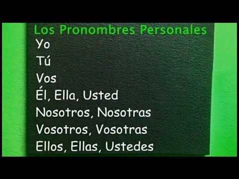 Personal pronouns in Spanish. คำสรรพนามส่วนบุคคลในภาษาสเปน