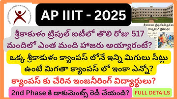 AP IIIT-2025 2nd Phase counseling Latest update || AP IIIT 2nd phase merit list ready to released ||