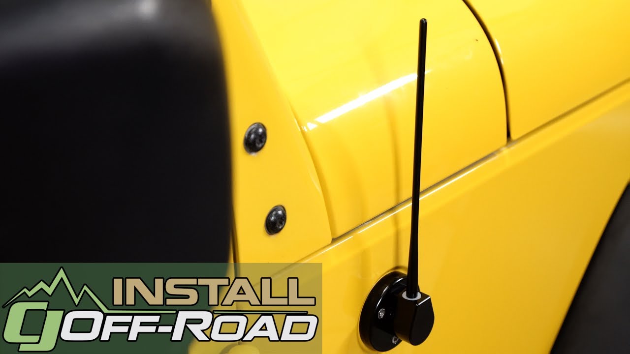 Jeep Wrangler JK Drake Off Road Radio Antenna Billet Black 2007-2018 Installation