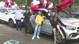 Sagemont School In Weston Holds Drive-By Parade For Graduating Seniors