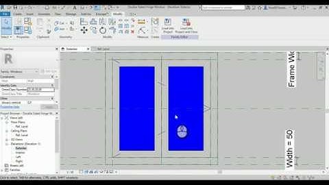 Revit Window 4 _ Double Sided Hinge Window Family