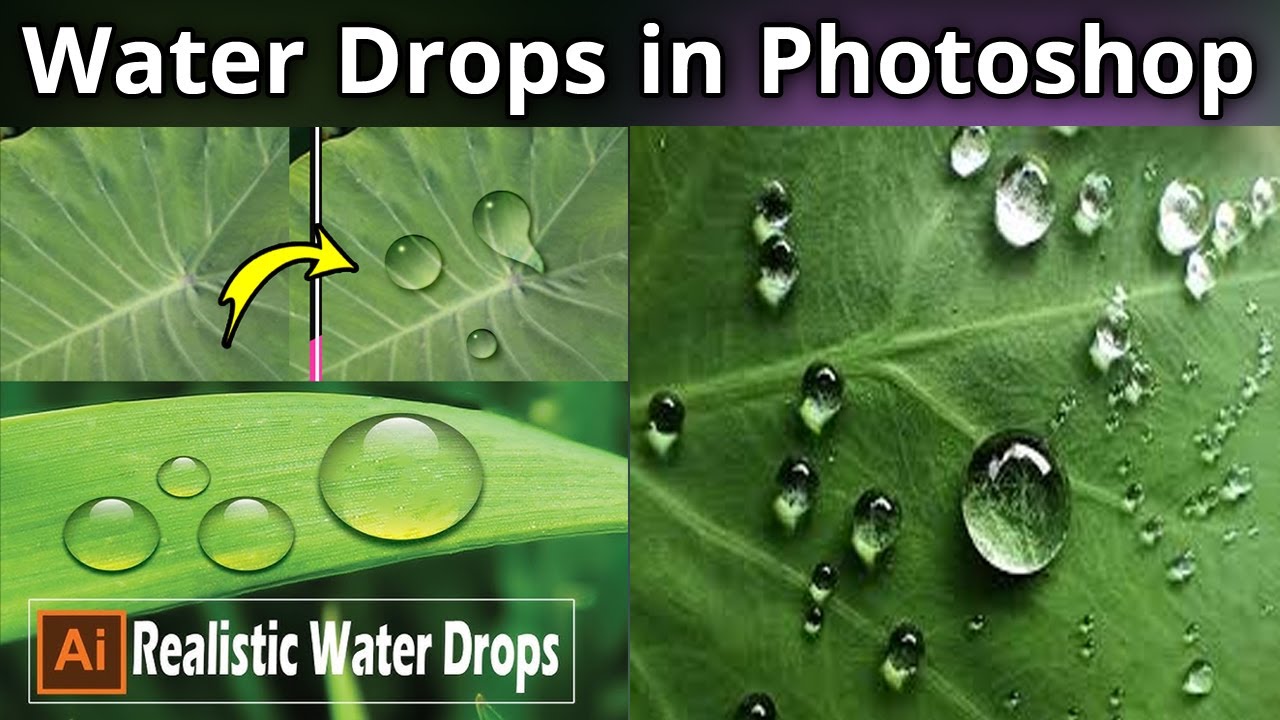 💧How to Make Realistic Water Drop in Photoshop | Easy Water Drop Effect Tutorial