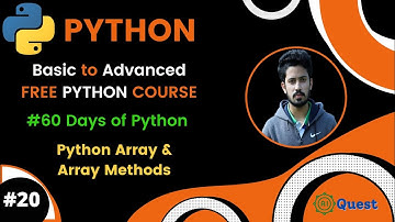 Day-20🐍 60 Days of Python | Python Array | Python Bangla Tutorial | Array Methods in Python@aiquest