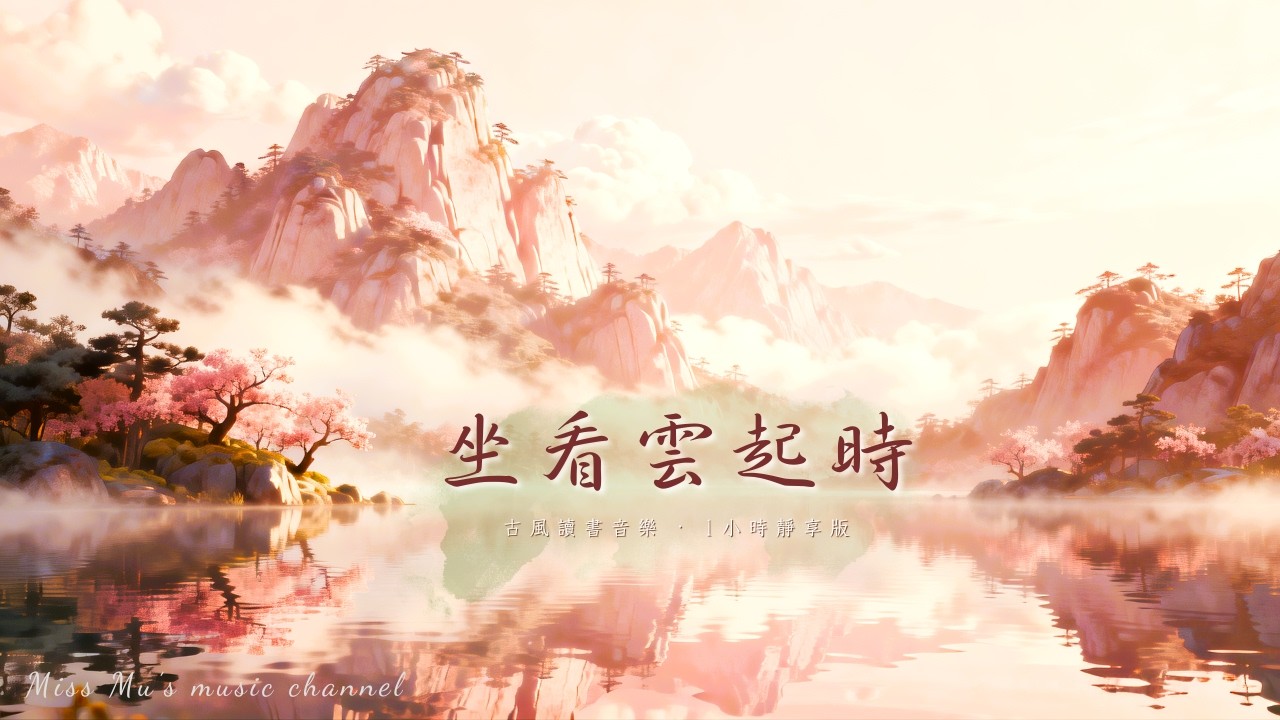 【古風讀書音樂】1小時深度專注｜☁️ 坐看雲起時 Watching Clouds｜Study & Relax BGM｜專注・閱讀・放鬆 🎧｜Miss Mu 木姊姊