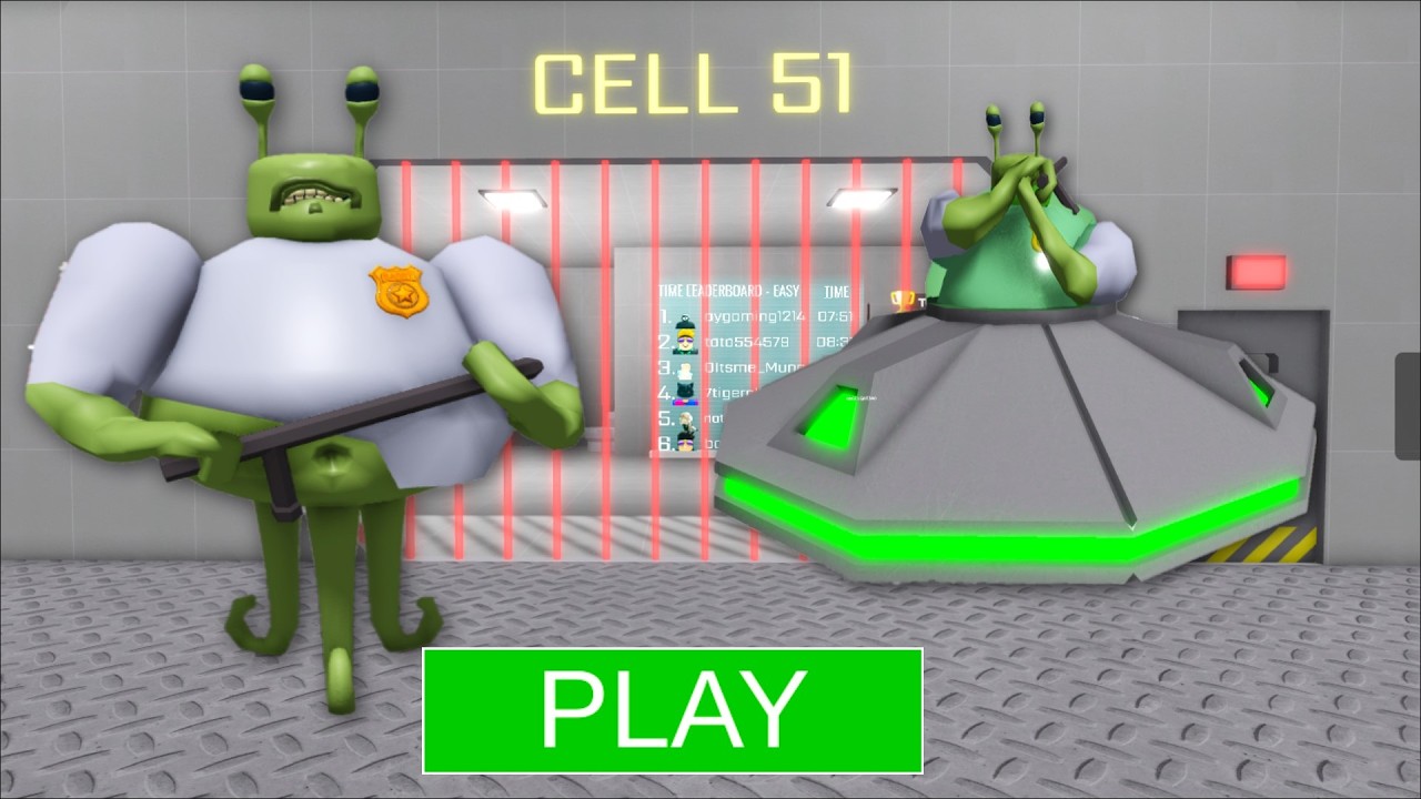 ALIEN BASE NEW BARRY PRISON RUN! Roblox Obby Full Gameplay Escape