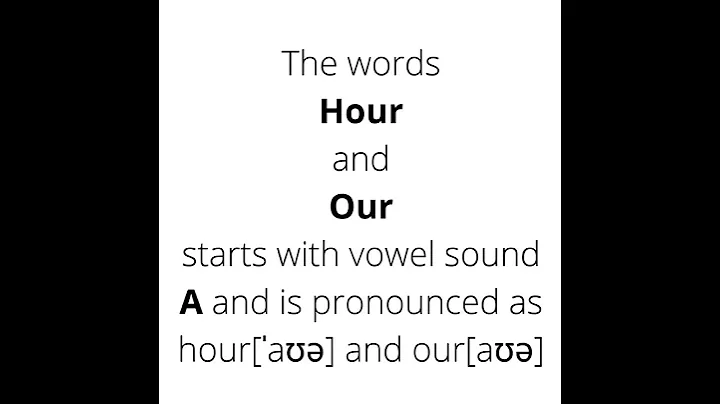 #shorts#pronunciation ,difference between the words hour and our,Beginner’s grammar