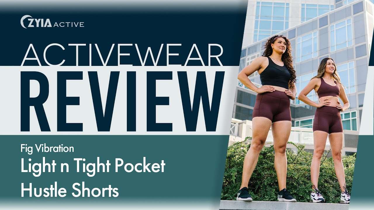 Zyia Activewear Review: Fig Vibration Light n Tight Pocket Hustle Shorts  #955 