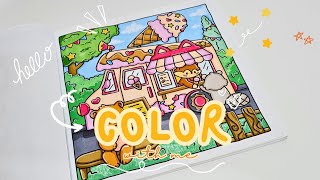 Color with me | Fluffy Times by Didi Plums - Ice Cream Truck | Ohuhu Alcohol Markers 🍦✨️💜