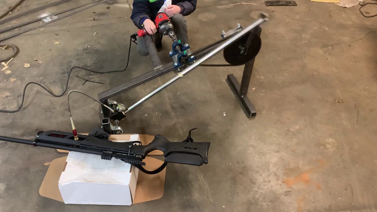 Diy electric PCP air rifle pump - YouTube