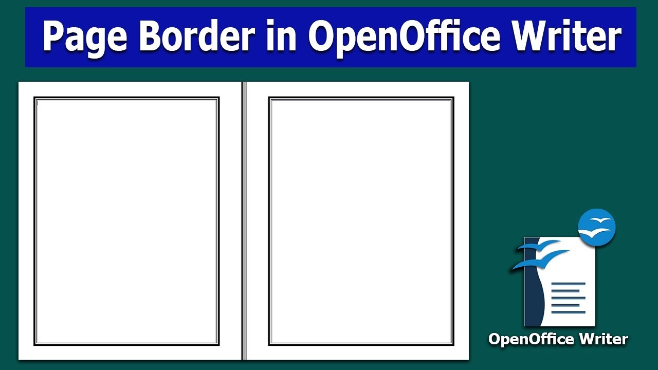 How to add Page Border in OpenOffice Writer - YouTube