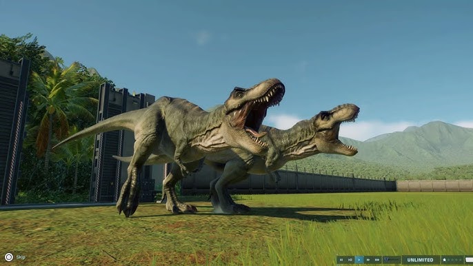 JURASSIC WORLD O JOGO 🦖 TIRANOSSAURO REX LEVEL MAXIMO GANHANDO AS LUTAS