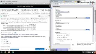 StatCrunch: Hypothesis Test with Two Samples (Z-test)